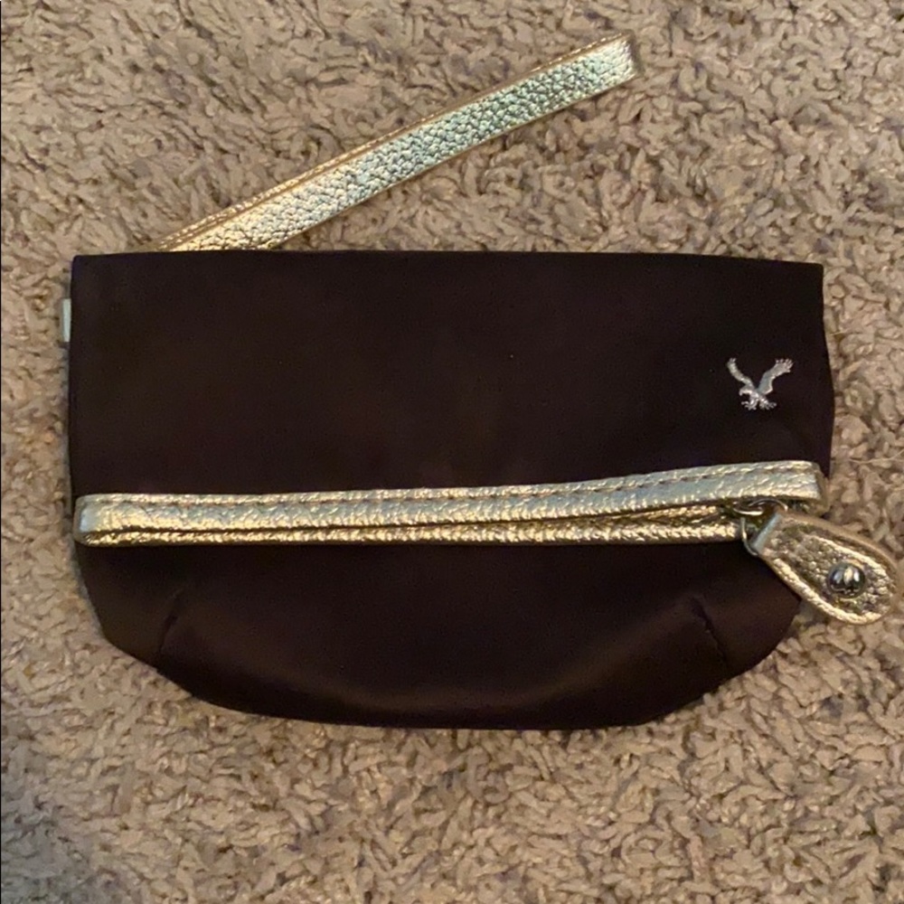 American Eagle satin wristlet